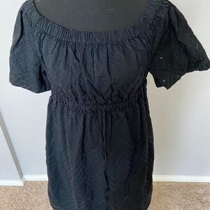 Gap Black Cotton  Dress, Size L - Women | Color: Black |